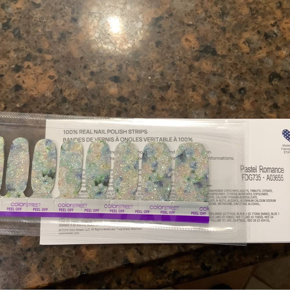 Color Street nail strips. NWT . Color: Pastel Romance - Picture 3 of 5